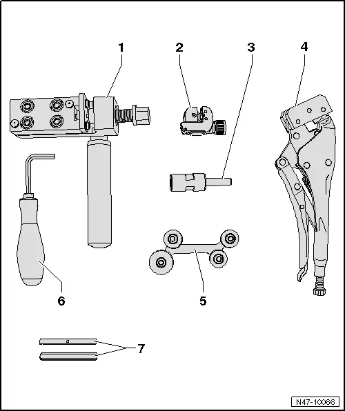 Audi Q3. Listing of Individual Tools