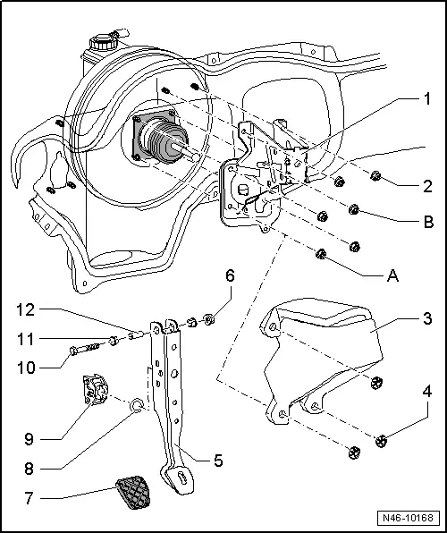 Audi Q3. Overview - Brake Pedal