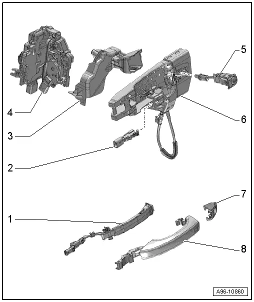 Audi Q3. Overview - Exterior Door Handle for Keyless Access Authorization System