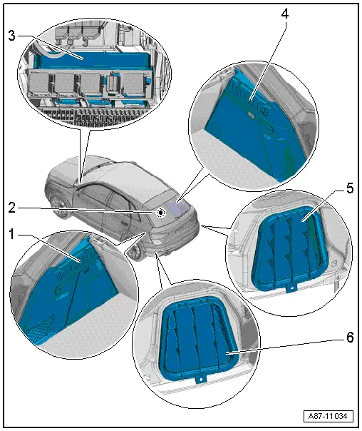 Audi Q3. Component Location Overview - Rear Components Outside of Passenger Compartment