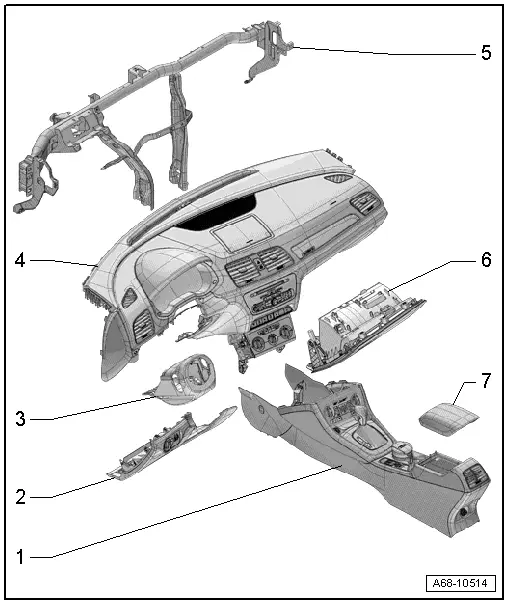 Audi Q3. Component Location Overview - Instrument Panel