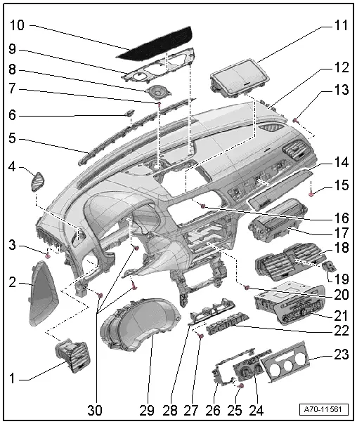 Audi Q3. Overview - Instrument Panel