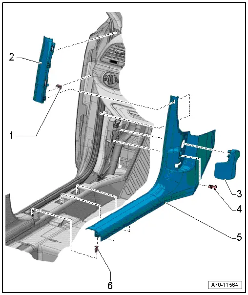 Audi Q3. Overview - Front Sill Panel Strip