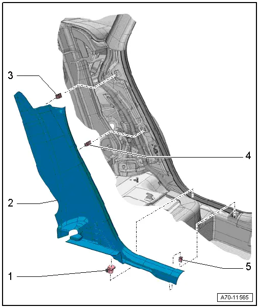 Audi Q3. Overview - Rear Sill Panel Strip