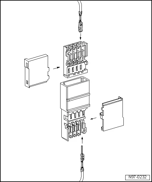 Audi Q3. Connector Housing with Insulation Displacement Connections, Repairing