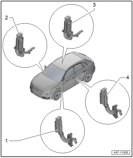 Audi Q3. Connector Component Location Overview