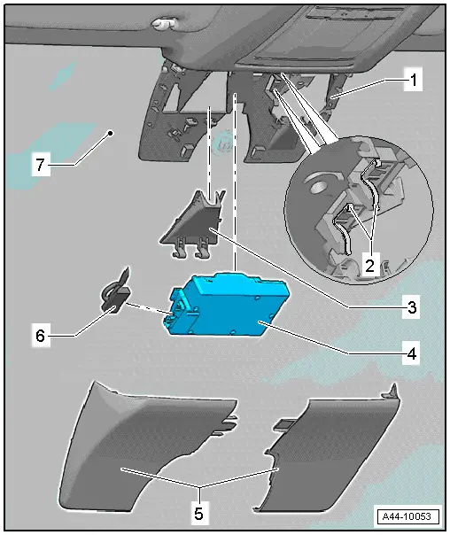 Audi Q3. Driver Assistance Systems Front Camera Component Location Overview