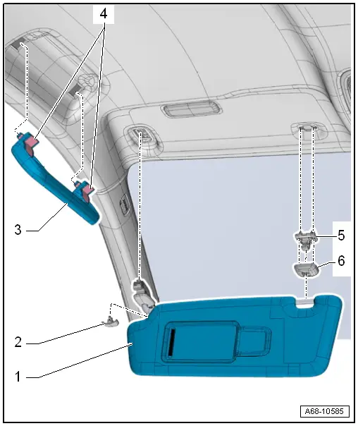 Audi Q3. Overview - Sun Visors