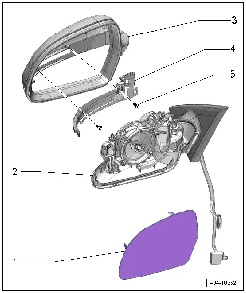 Audi Q3. Overview - Exterior Rearview Mirror Lamps