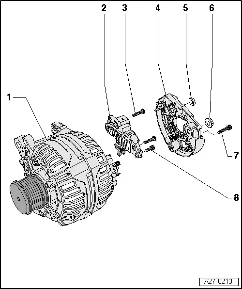 Audi Q3. Overview - Bosch Generator from 2001