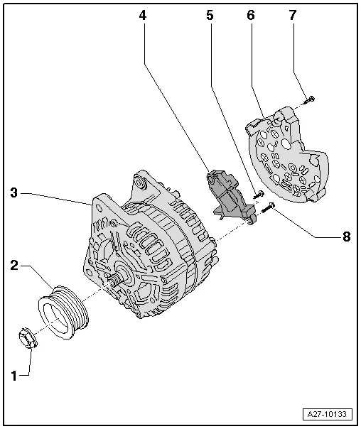 Audi Q3. Overview - Bosch Generator from 2007