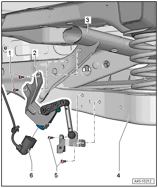 Audi Q3. Overview - Rear Level Control System Sensor