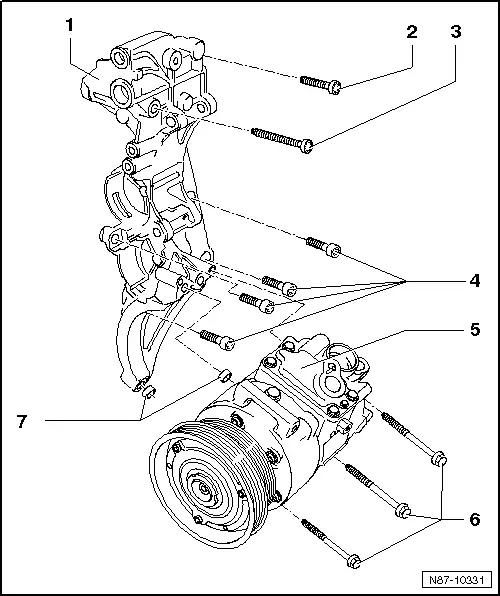 Audi Q3. Overview - A/C Compressor Power Unit, 5-Cylinder Engine (Audi RS Q3)