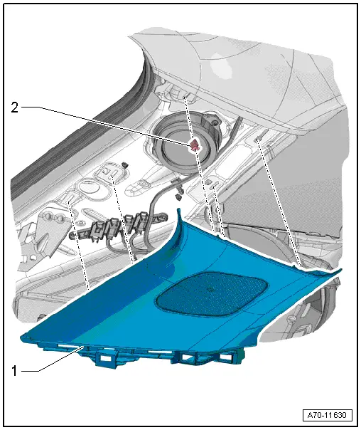 Audi Q3. Overview - D-Pillar Trim Panel