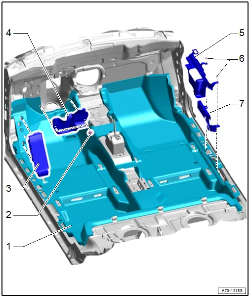 Audi Q3. Overview - Foot Rest and Carpet