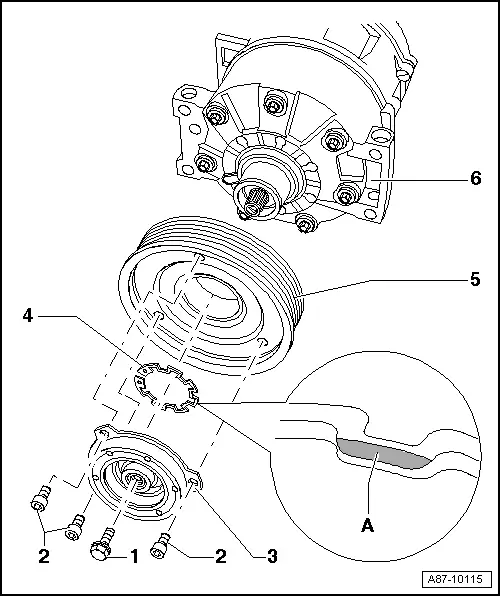 Audi Q3. Overview - Belt Pulley, Valeo A/C Compressor