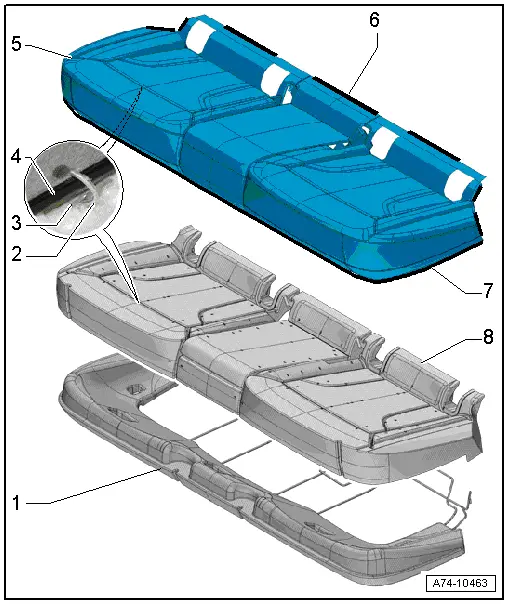 Audi Q3. Overview - Cover and Cushion, Sport Bench Seat