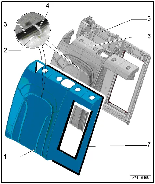 Audi Q3. Overview - Cover and Cushion, Backrest with a Pass-Through