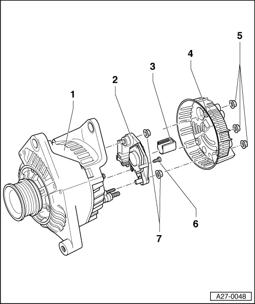 Audi Q3. Overview - Generator, Valeo through MY 2000