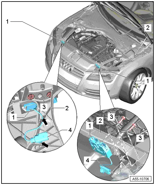 Audi Q3. Overview - Rear Lid Latch