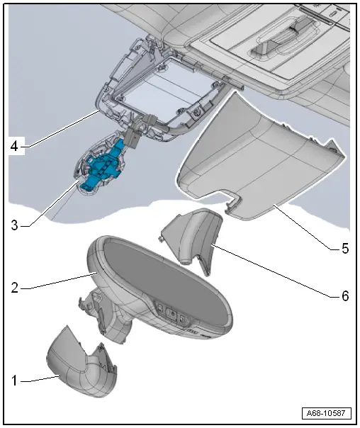 Audi Q3. Overview - Interior Rearview Mirror, Version 2