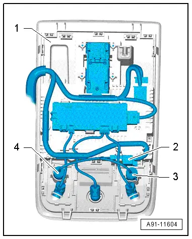 Audi Q3. Microphone Unit in Front Roof Module -R164-