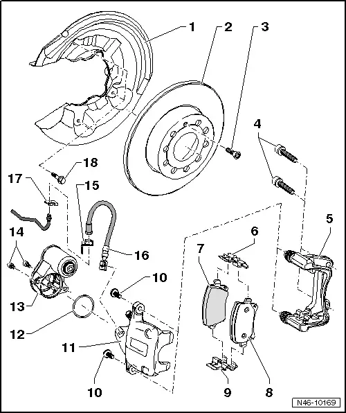 Audi Q3. Overview - Rear Brakes, Brakes 1KU