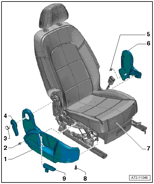 Audi Q3. Sill Panel/Tunnel Side Seat Side Trim