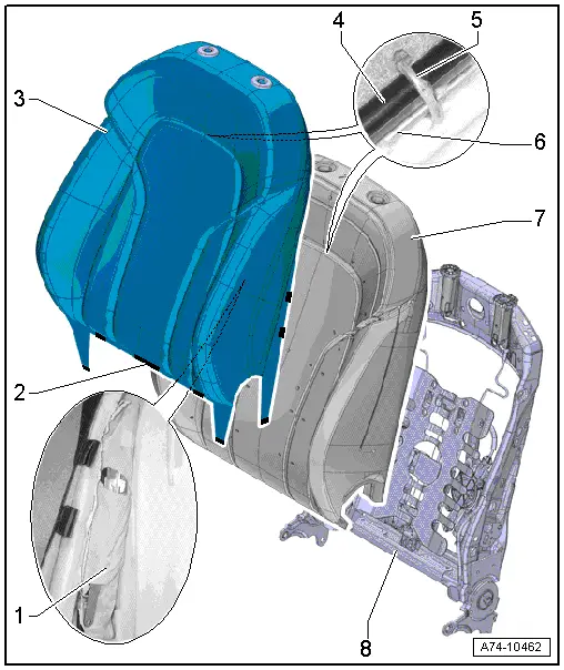 Audi Q3. Overview - Backrest Cover and Cushion