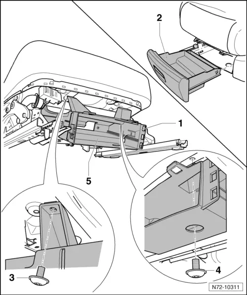 Audi Q3. Overview - Seat Pan, Drawer