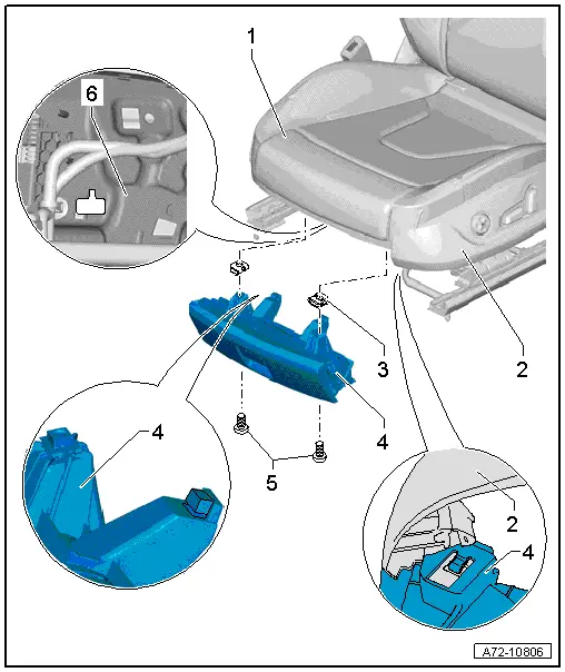 Audi Q3. Overview - Seat Pan, Storage Compartment