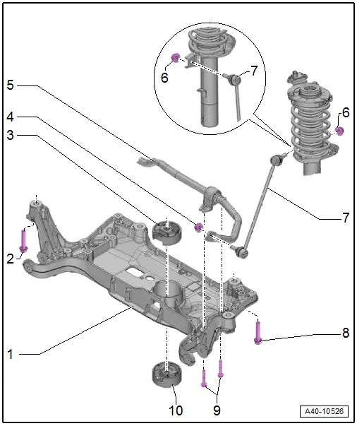 Audi Q3. Overview - Subframe