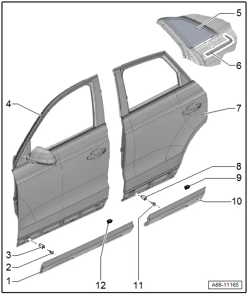 Audi Q3. Overview - Trim Molding and Covers