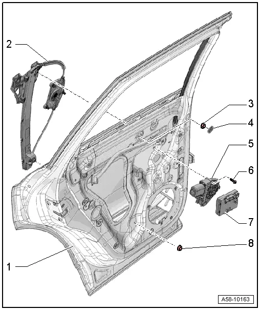 Audi Q3. Overview - Window Regulator
