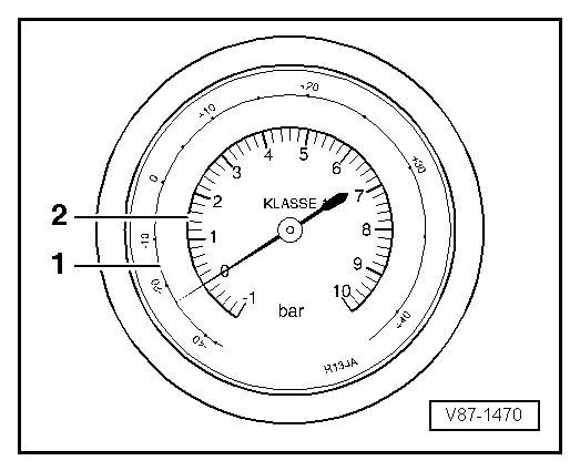 Audi Q3. Indicators on pressure gauge