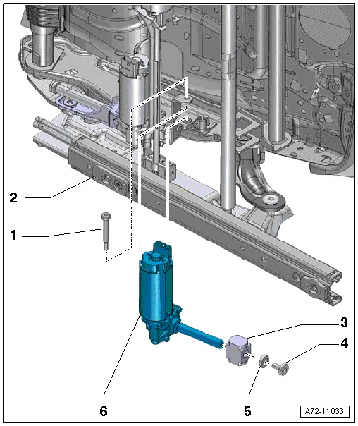 Audi Q3. Overview - Seat Pan, Seat Angle Adjustment Motor