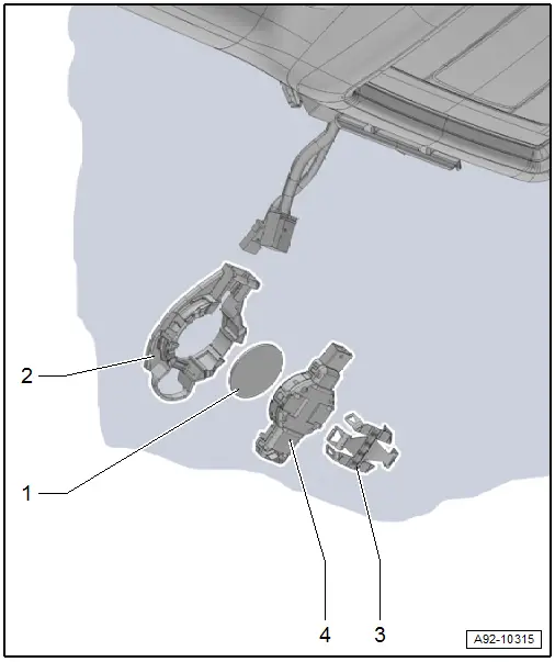 Audi Q3. Overview - Windshield Wiper System, Rain/Light Recognition Sensor